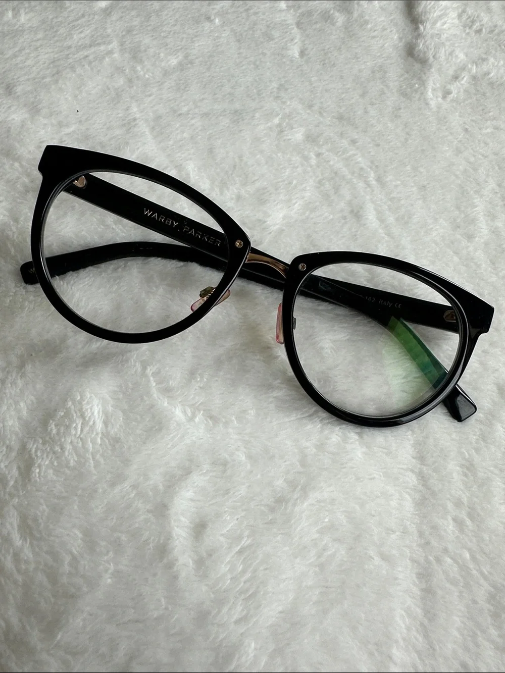 Warby Parker Warby Tansley 3100 Womens Black Eyeglasses Frame 52-19-142 Italy